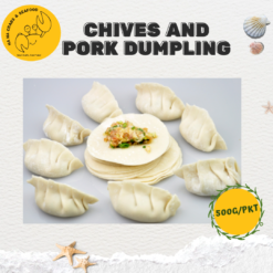 Chives & Pork Dumpling  韭菜猪肉饺子 (500g/pack, 25pcs)