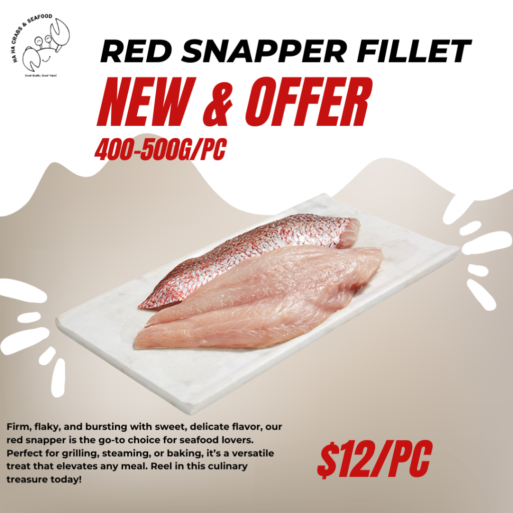 Fillet Sand RED SNAPPER FILLET - 400-500G/PC - Ha Ha Crabs and Seafood